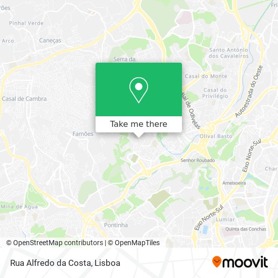 Rua Alfredo da Costa map