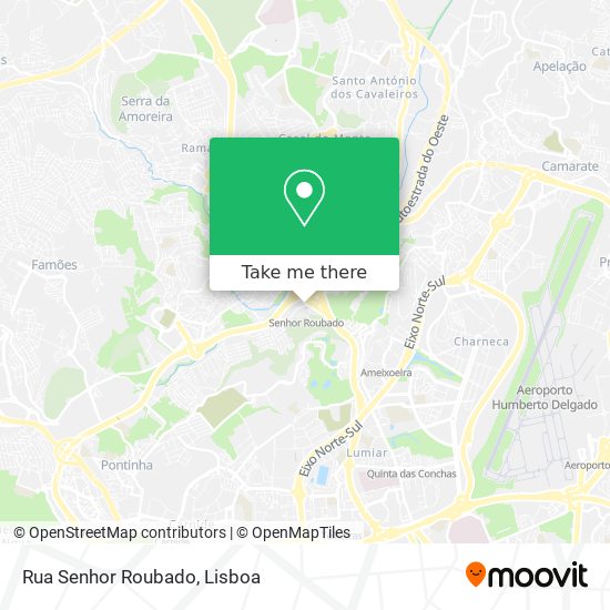Rua Senhor Roubado mapa
