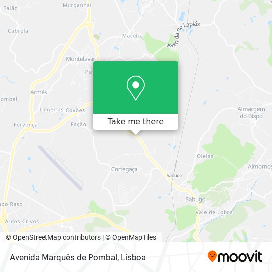 Avenida Marquês de Pombal mapa
