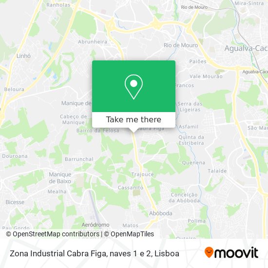 Zona Industrial Cabra Figa, naves 1 e 2 mapa