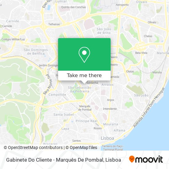 Gabinete Do Cliente - Marquês De Pombal mapa