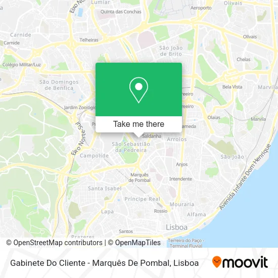 Gabinete Do Cliente - Marquês De Pombal map
