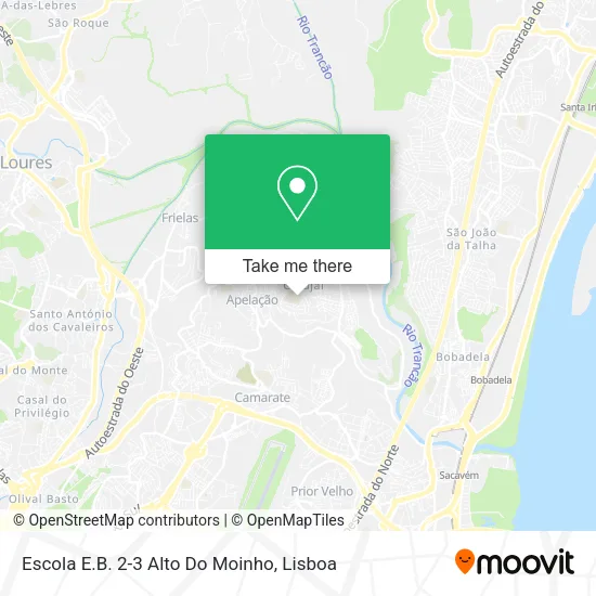 Escola E.B. 2-3 Alto Do Moinho mapa