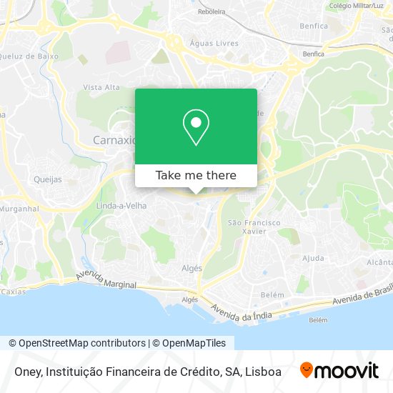 Oney, Instituição Financeira de Crédito, SA map
