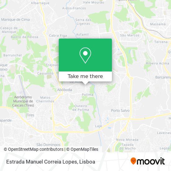 Estrada Manuel Correia Lopes map