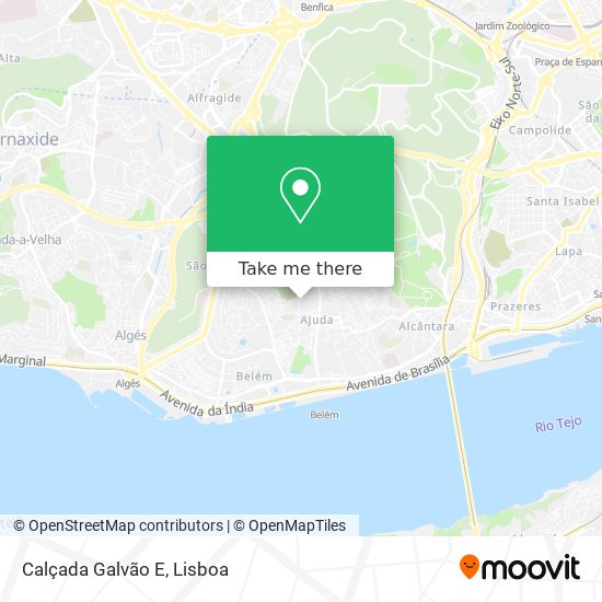 Calçada Galvão E mapa