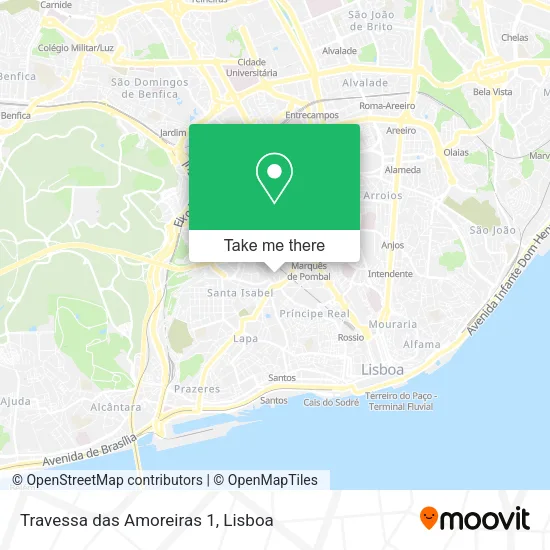 Travessa das Amoreiras 1 map
