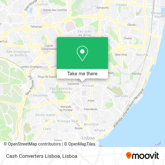 Cash Converters Lisboa map