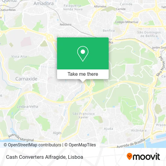 Cash Converters Alfragide map