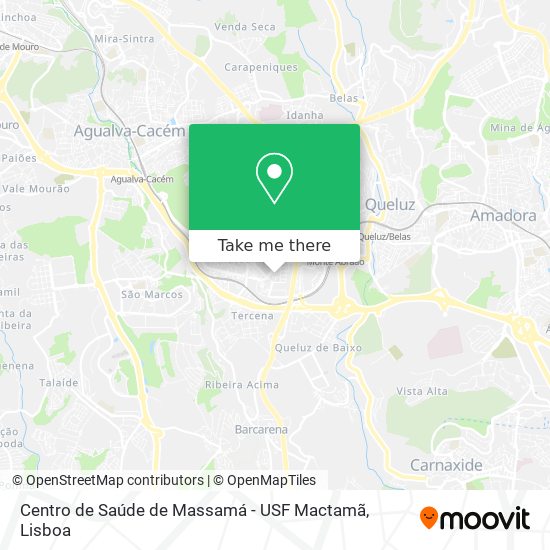 Centro de Saúde de Massamá - USF Mactamã mapa