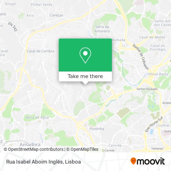 Rua Isabel Aboim Inglês mapa