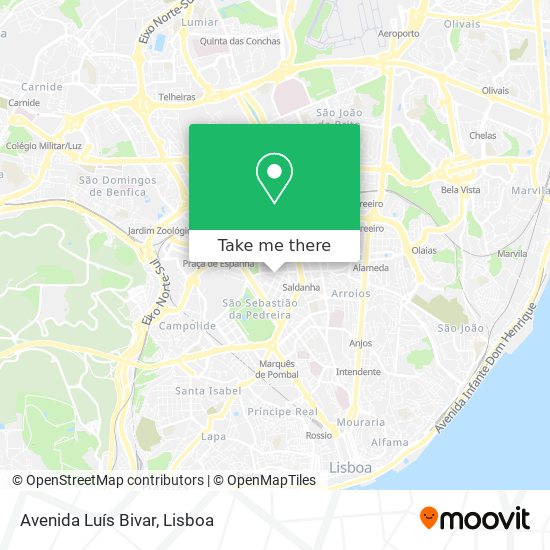 Avenida Luís Bivar mapa