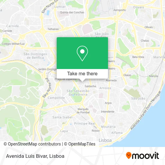 Avenida Luís Bivar mapa