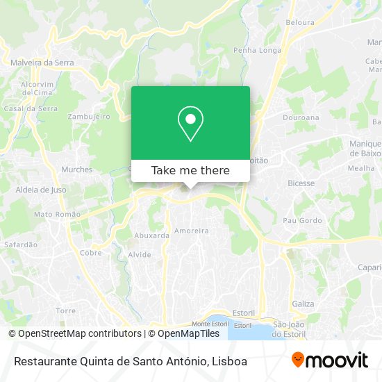 Restaurante Quinta de Santo António map