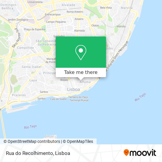 Rua do Recolhimento mapa