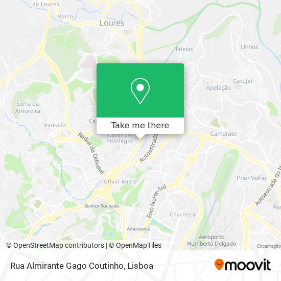 Rua Almirante Gago Coutinho map