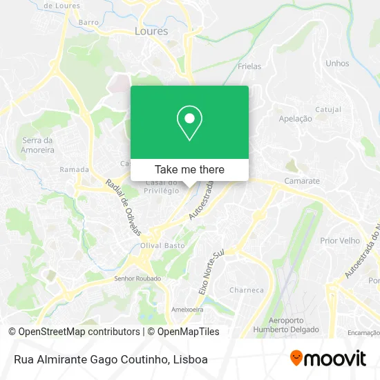 Rua Almirante Gago Coutinho map