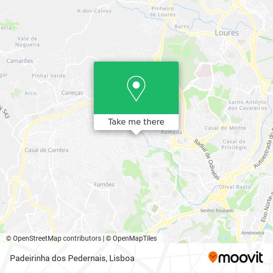 Padeirinha dos Pedernais mapa