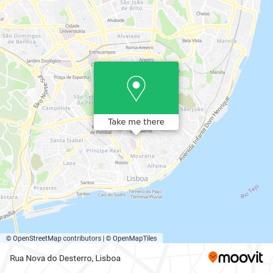 Rua Nova do Desterro mapa