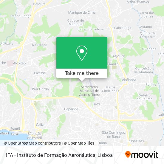 IFA - Instituto de Formação Aeronáutica mapa