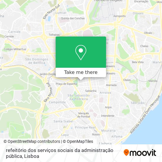 refeitório dos serviços sociais da administração pública map