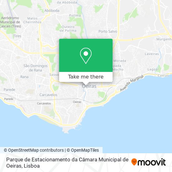 Parque de Estacionamento da Câmara Municipal de Oeiras map