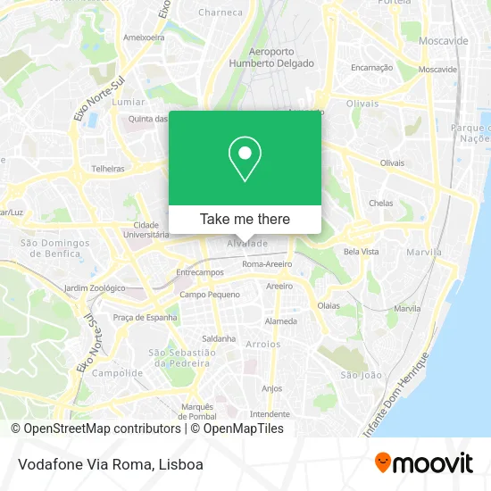 Vodafone Via Roma map