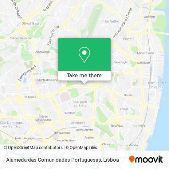 Alameda das Comunidades Portuguesas map