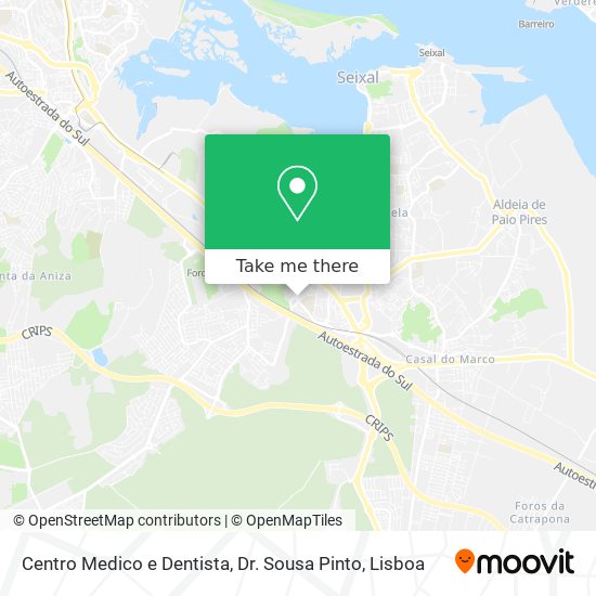 Centro Medico e Dentista, Dr. Sousa Pinto mapa