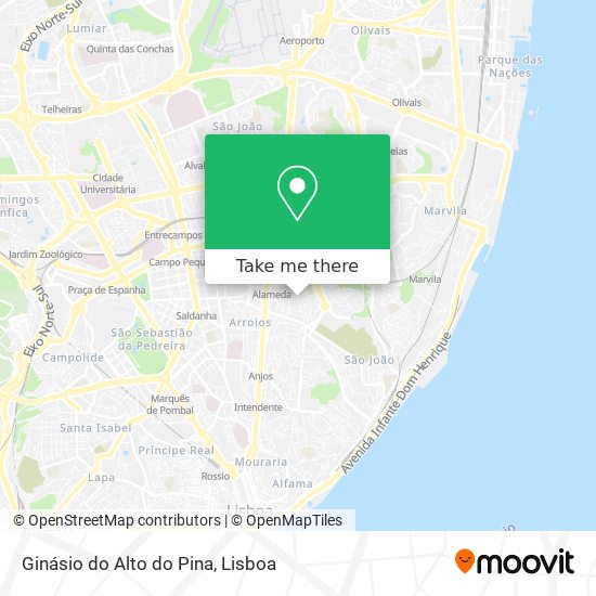 Ginásio do Alto do Pina map
