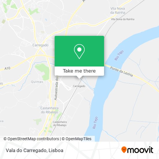 Vala do Carregado mapa