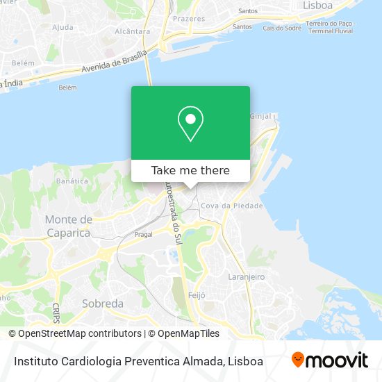 Instituto Cardiologia Preventica Almada mapa