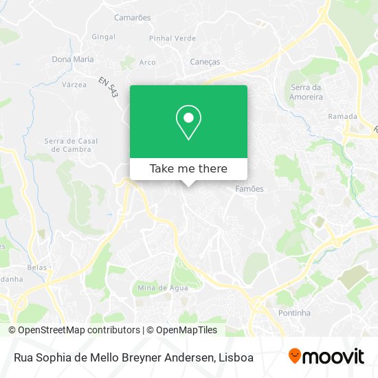 Rua Sophia de Mello Breyner Andersen mapa