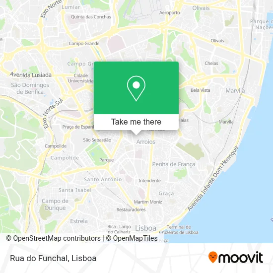 Rua do Funchal mapa