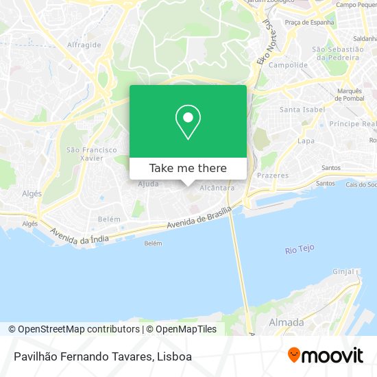 Pavilhão Fernando Tavares mapa