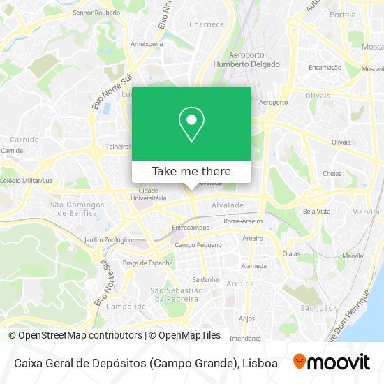 Caixa Geral de Depósitos (Campo Grande) map