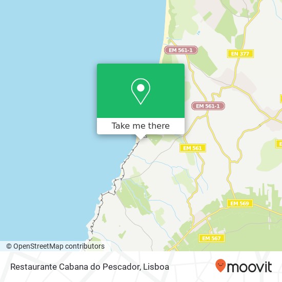 Restaurante Cabana do Pescador map