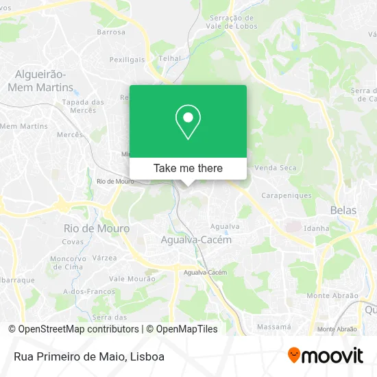 Rua Primeiro de Maio mapa
