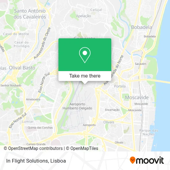 In Flight Solutions map