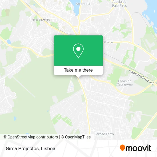 Gima Projectos map