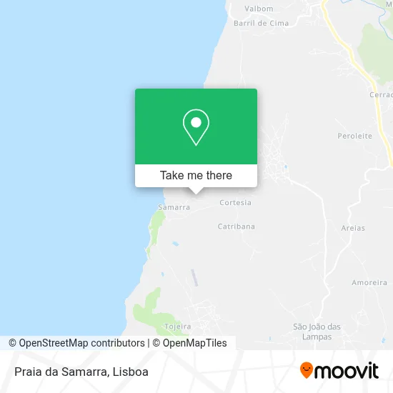 Praia da Samarra map