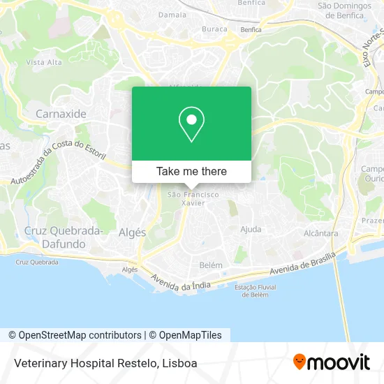 Veterinary Hospital Restelo map