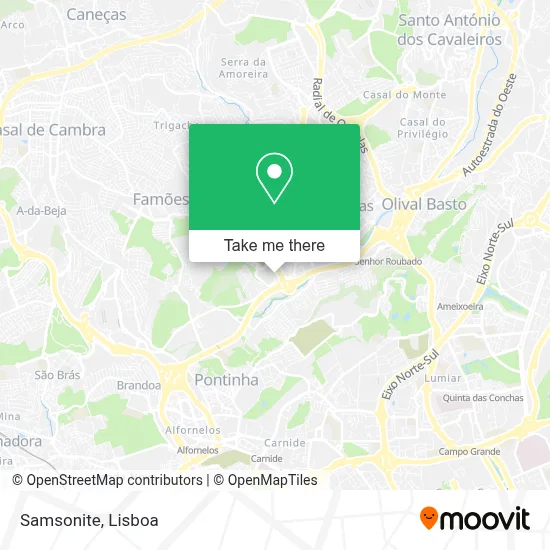 Samsonite map