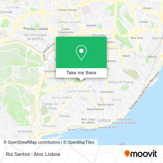 Rui Santos - Ator mapa