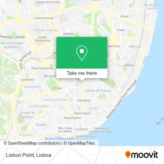 Lisbon Point map