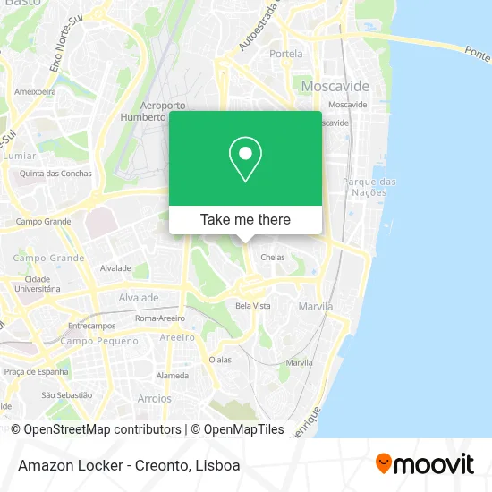 Amazon Locker - Creonto map
