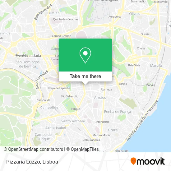 Pizzaria Luzzo map