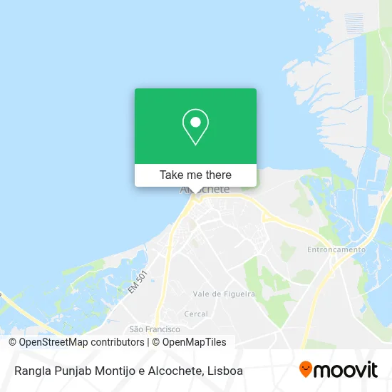 Rangla Punjab Montijo e Alcochete map