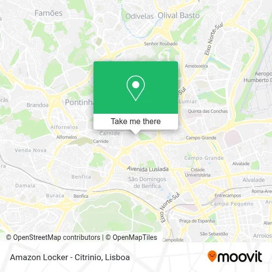 Amazon Locker - Citrinio map