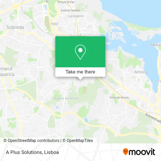 A Plus Solutions map